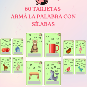 60 TARJETAS "Armá la Palabra con SÍLABAS"