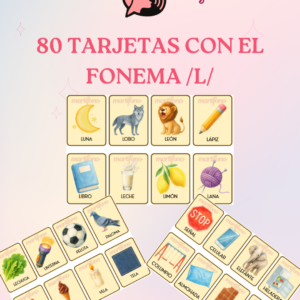 80 TARJETAS CON EL FONEMA /L/
