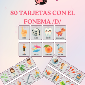 80 TARJETAS CON EL FONEMA /D/