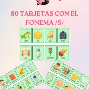 80 TARJETAS CON EL FONEMA /S/